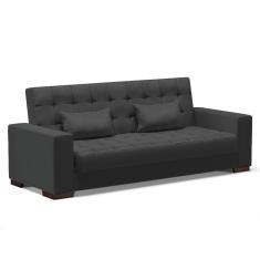 Imagem de Sofá Cama 02 Lugares Lisboa Corino - D`Rossi Cor Preto