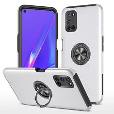 Imagem de SORAKA Capa para OPPO A52 com suporte de anel invisível e placa de metal para montagem magnética em carro Capa rígida para PC Capa OPPO A72 Capa resistente de nível militar