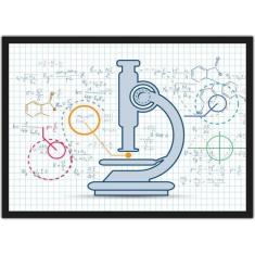 Imagem de Quadro Decorativo Química Laboratórios Biologia Decoração Com Moldura 