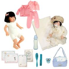 Boneca Bebe Reborn Menina Morena Barata 23 Acessorio De Luxo - Cegonha  Reborn Dolls - Boneca Reborn - Magazine Luiza