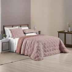 Imagem de Jogo De Cama Queen Madelyn Cobre Leito 300 Fios - Rosa - De Luca Enxov