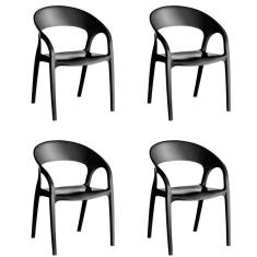 Imagem de Kit 4 Cadeiras Glass Plus Em Polipropileno - Kappesberg - 
