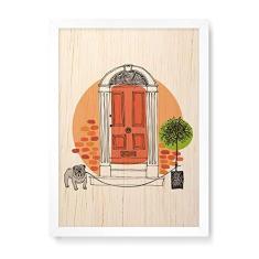 Imagem de Arte Maníacos Quadro Decorativo em Madeira Porta Dog - 23x16,25cm (Moldura caixa em laca )