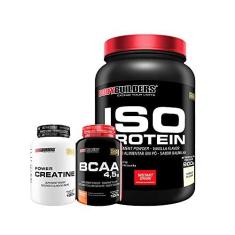 Imagem de Kit Iso Protein 900g + BCAA 100g Tangerina + Power Creatina 100g - Bodybuilders Sabor Baunilha