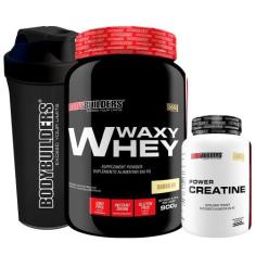Imagem de Kit Waxy Whey 900g + Power Creatina 100g + Coqueteleira - BodyBuilders (Baunilha)