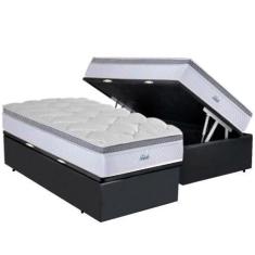 Imagem de Cama Box Baú Solteiro King + Colchão Herval Toledo Molas Ensacadas 96X