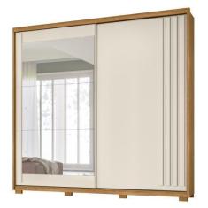 Imagem de Guarda Roupa Casal 2 Portas De Correr E Espelho 242cm Lara M07 Freijó/