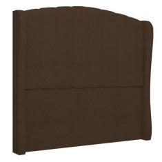 Imagem de Cabeceira Casal Cama Box 140cm Glenda I02 Bouclê Marrom - Mpozenato