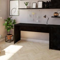 Imagem de Mesa para Escritório 160cmx47cm 25mm Bramov Móveis Preto