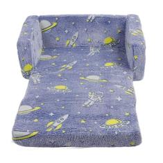 Imagem de Sofá Infantil que Brilha No Escuro, sofá Dobrável para Crianças 2 Em 1, sofá Macio para Crianças, Espuma Viscoelástica de Veludo, sofá de Aprendizagem Dobrável de 2 Lugares Com