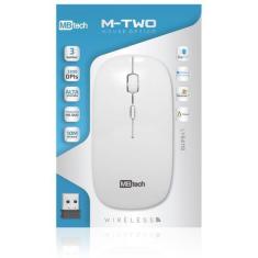 Imagem de Mouse Slim Sem Fio Usb Branco Mbtech (MB54118)