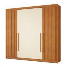 Imagem de Guarda Roupa De Solteiro Ripado Grecia Cinamomo Off White Conquista