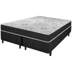 Imagem de Cama Box King Size Preto + Colch o San Francisco Ortop dico E