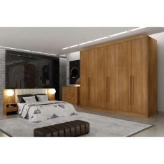 Imagem de Guarda Roupa Casal Robust Cumaru 6 Portas 8 Gavetas - Móveis Novo Horizonte