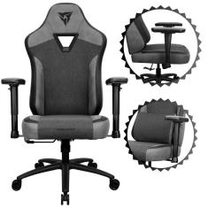 Imagem de Cadeira Gamer Cor Grafite Ergonômica Apoio de Braço Almofadado Reclinável 135 Graus Apoio Almofadas Pescoço/Lombar ThunderX3