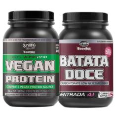 Imagem de Whey Protein PROTEÍNA VEGANA 900g e Batata Doce em Pó Vegana 1kg