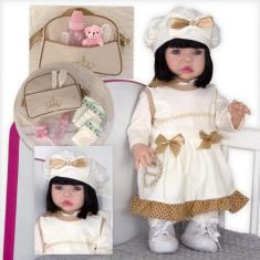 Imagem de Boneca De Silicone Reborn Princesa De Luxo Completa 52 Cm - Cegonha Re