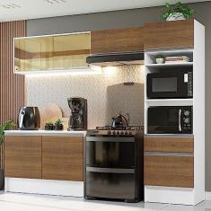 Imagem de Armário de Cozinha Completa 260cm Branco/rustic Diamante Madesa 02