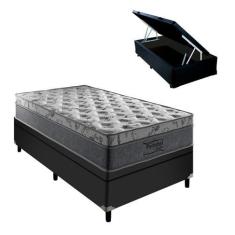 Imagem de Cama Box Baú Solteiro Preto Palermo Molas Ensacadas Portobel