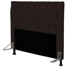 Imagem de Cabeceira Cama Box Casal 195cm Cristal Corino Marrom