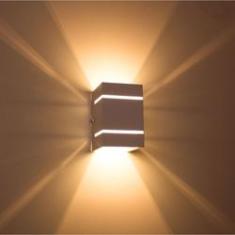 Imagem de kit 3x Arandela Preta + LED 5W 3000K luminária Externa Parede Muro  2 Focos Frisos Fachos St327