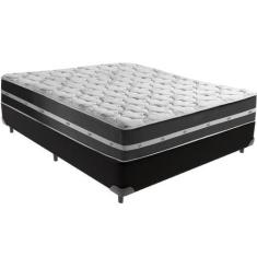 Imagem de Cama Box e Colchão Classic Preto Molas ensacadas Casal Anjos,  Preto