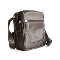 Imagem de Shoulder Bag bolsa Transversal 100% Couro Bovino Legítimo 05 Unissex Bolsa Nécessaire Transversal (Marrom)