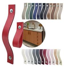 Imagem de Kit com 04 Puxadores Alça Full Parafuso para Móveis Armário Guarda Roupa Gaveta Porta Baús Caixas Bandeja Cesto Tábua - Cor Textura de Couro