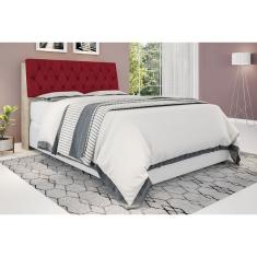 Imagem de Cabeceira box Casal 1,38 Isis Amarula com Capitonê  - Framar Móveis