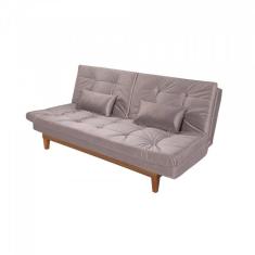 Imagem de Sofá Cama 3 Lugares Pratic Madeira Espresso Móveis Marrom Claro