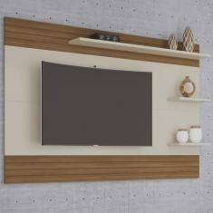 Imagem de Painel para tv roim off white com freijo - village móveis
