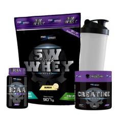 Imagem de Kit Whey Protein Dark Insane 900G + Creatina 300G + Bcaa 100 Caps + Co