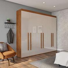 Imagem de Guarda-Roupa Casal Petrolina 6 PT Imbuia e Off White