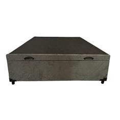 Imagem de Cama Box Baú Viúvao Suede Cinza Com 128cm de Largura