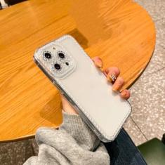 Imagem de Capa transparente luxuosa com diamante de cristal para iPhone 14 13 12 11 Pro Max X XR XS 7 8 Plus capa de silicone macia transparente e brilhante, transparente, para iphone 11 pro