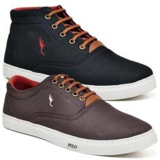 Imagem de Kit 2 Tênis Casual Masculino Confortável Macio Dia a Dia - Polo Blu, M