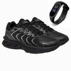 Imagem de Tênis Esportivo Para Exercícios Academia Treino Conforto e Estilo + Relógio-Masculino