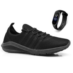 Imagem de Kit Tênis Masculino Esportivo Corrida Caminhada Academia Confortável Leve + Relógio Digital-Masculino
