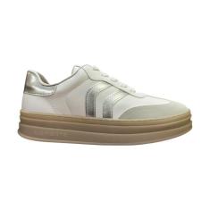 Imagem de Tênis Via Marte Casual Feminino 156001 Branco + Prata-Feminino