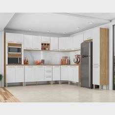 Imagem de Cozinha Modulada Ambiente Ametista Composição 1 Freijó Supremo - Kits Paraná