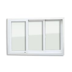 Imagem de Janela de PVC 100x200cm 3 Folhas com Vidro Liso ITEC Brimak Branco