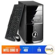 Imagem de Computador Smart Pc SMT80184 Intel Core i3 4GB 1TB Linux