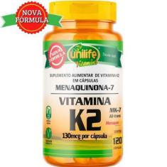 Imagem de Vitamina K2 135Mcg 120 Caps Vegana Mk7 Menaquinona Unilife