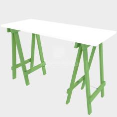 Imagem de Escrivaninha Cavalete Pés em Madeira Maciça Prática Madersilva Verde/Branca