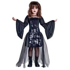 Imagem de Fantasia Halloween Infantil de Luxo pra Menina Vestido Medieval de Bru