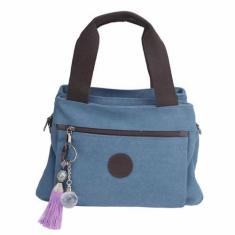 Imagem de Bolsa de Lona Vintage Reprodutor de Música de Grande Capacidade, Vários Compartimentos Casuais Com Alça de Ombro Removível e Bolsos Frontais Com Zíper Suavizante para Mulheres