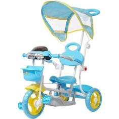 Triciclo Infantil com Empurrador Lelecita Azul - Calesita em Promoção na  Americanas