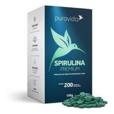 Imagem de Spirulina Premium Pura Vida 200 Tabletes Prensados A Frio