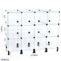 Imagem de Balcão de Atendimento Modulado em Vidro -1,00 x 1,20 x 0,30