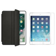 Imagem de Kit Smart Case Ipad 5 Tela 9.7 A1822 A1823 Preta + Película de Vidro